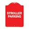 Signmission Designer Series Sign-Stroller Parking, Red & White Aluminum Sign, 18" x 24", RW-1824-22831 A-DES-RW-1824-22831 - alternate 1